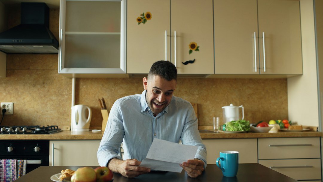 person comparing insurance documents