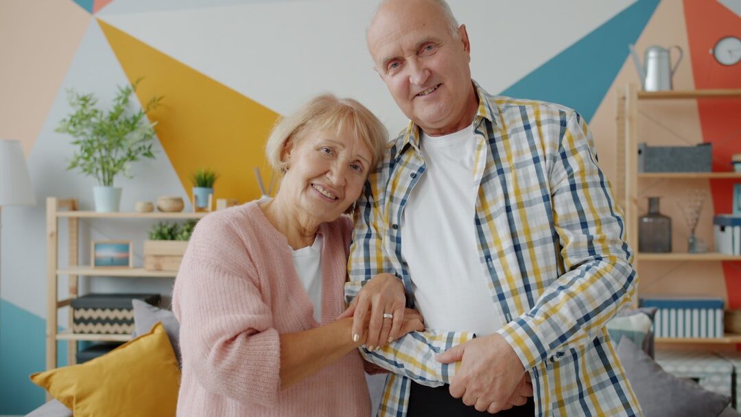retired couple smiling