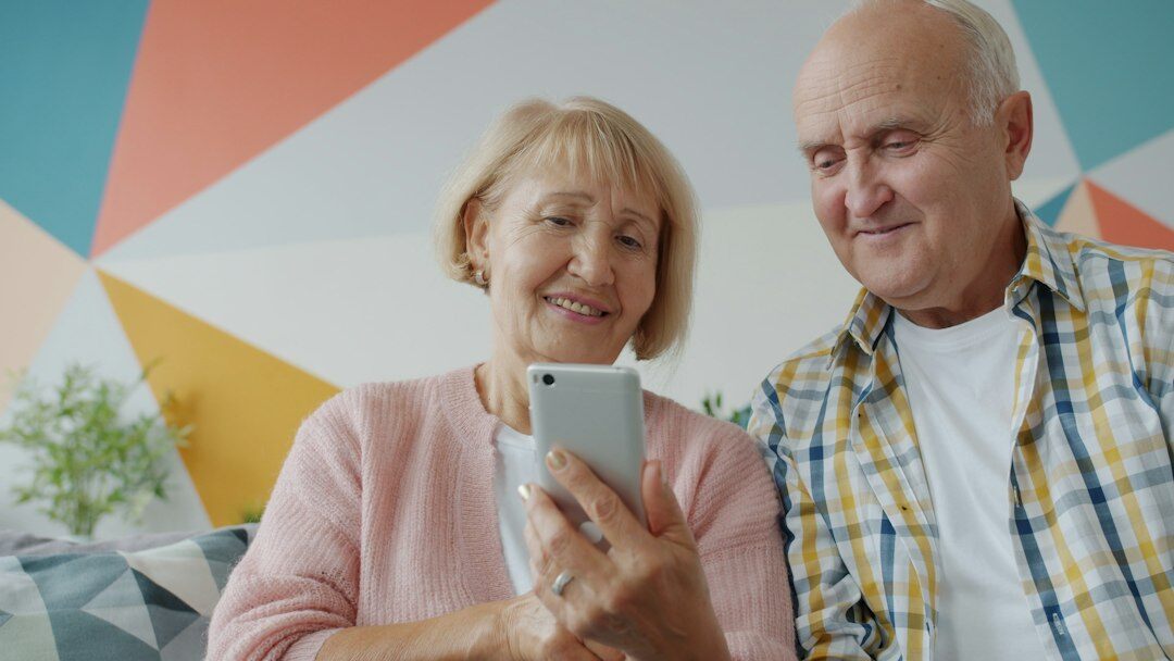 retired couple smiling