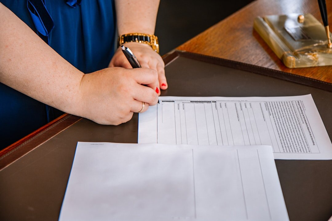 person reviewing insurance documents
